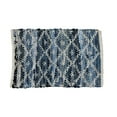 thumbnail image 1 of Perilla Home Natural Chindi Jute Placemats Set of 4 Vintage Boho 13x19 Inch Blue-Grey Rectangle Table Mats for Kitchen Dining Room Home Decor Banquets Family Gathering Rustic Placemat (Alexandria), 1 of 5