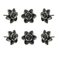 thumbnail image 1 of Perilla Home Set of 6 Floral Silver Metal Knobs Pull And Push For Handles Cabinet Door Home Interior Decorative Knobs for Home Kitchen Cupboard Bedroom Dresser Wardrobe Drawer Pulls, 1 of 6