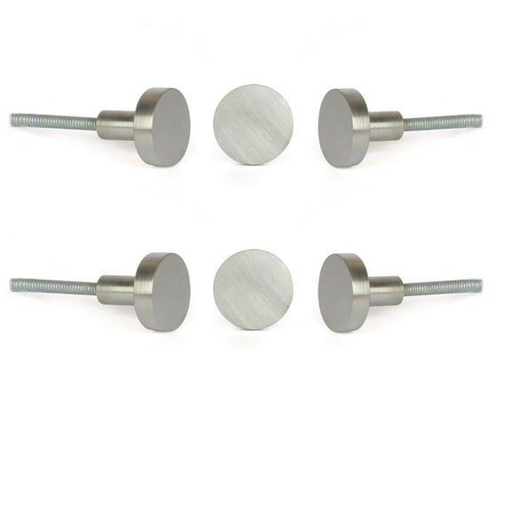 Perilla Home Set of 6 Metal Knobs Decorative Knobs for Room Kitchen Cabinet Hardware Cupboard Door Knobs Dresser Wardrobe and Drawer Pulls (Silver, Jena Small)