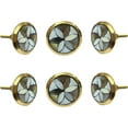 thumbnail image 1 of Perilla Home Set of 6 Mother of Pearl Brass Knobs Decorative Black & White 1.5 inch Diameter Vintage Knobs for Home Kitchen Cabinet Hardware Cupboard Door Dresser Wardrobe & Drawer Pulls(6 petals), 1 of 1