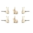 thumbnail image 1 of Perilla Home Set of 6 White Rabbit Shape Animal Ceramic Knobs Pull And Push For Handles Cabinet Door Home Interior Decorative Knobs for Home Kitchen Cupboard Bedroom Dresser Wardrobe Drawer Pulls, 1 of 9