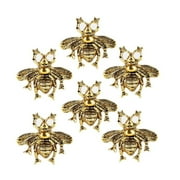 Perilla Home Set of 6 Bee Knobs Decorative Knobs for Home Kitchen Cabinet Hardware Cupboard Glass Door Dresser Wardrobe and Drawer Pulls (Brass)