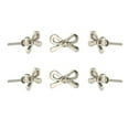 thumbnail image 1 of Perilla Home Set of 6 Bow Knobs Decorative Knobs for Home Kitchen Cabinet Hardware Cupboard Glass Door Dresser Wardrobe and Drawer Pulls (Silver), 1 of 4