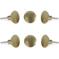 thumbnail image 1 of Perilla Home Set of 6 Metal Knobs Decorative Antique Knobs for Home Kitchen Cabinet Cupboard Door Dresser Wardrobe Drawer Pulls (Golden, Bonn), 1 of 6
