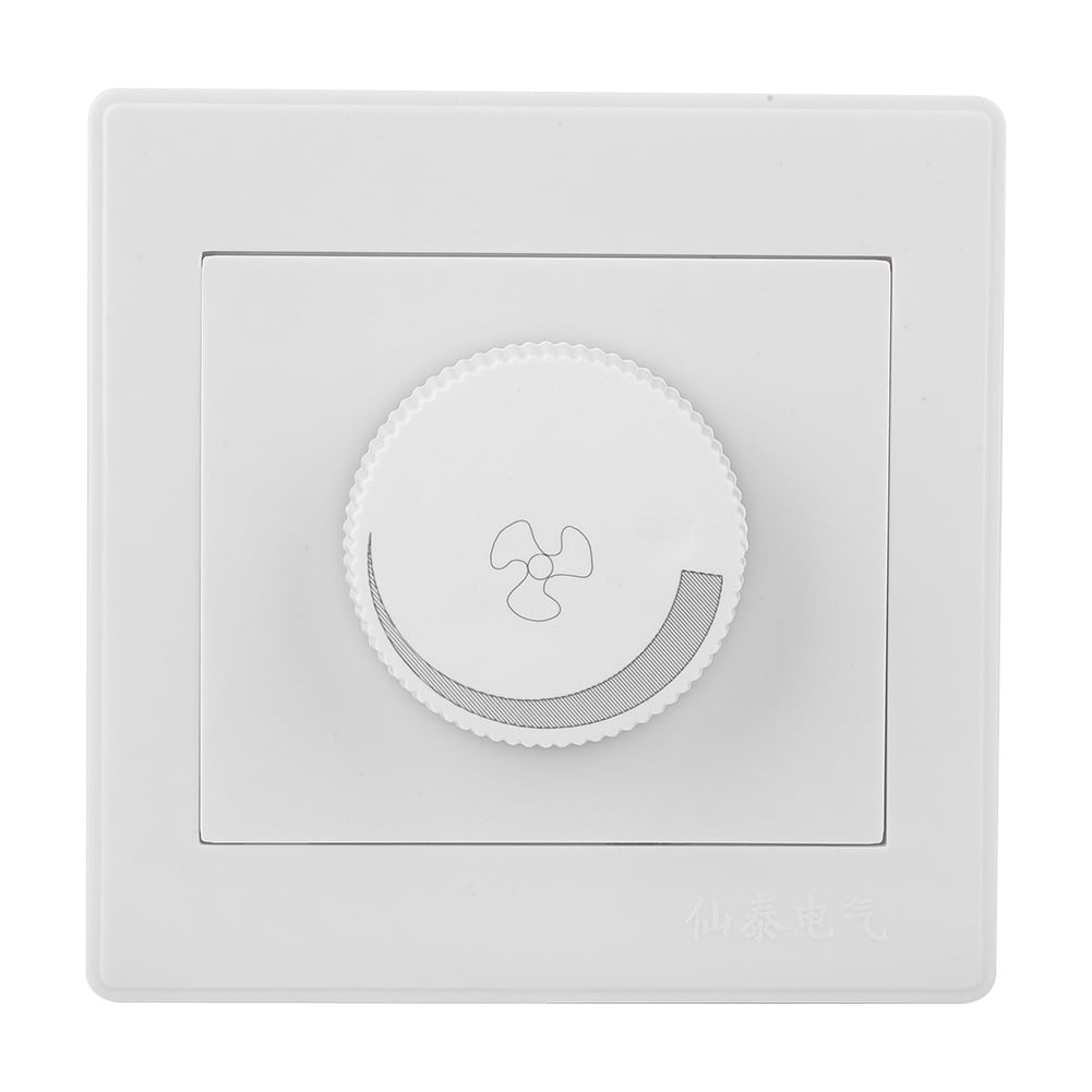 Perilla giratoria montada en la pared - AC250V 100W 86x86mm Interruptor de atenuacin de luz Velocidades de ventilador Interruptor de atenuacin ajustable Perilla de panel de pared Interruptor de cont