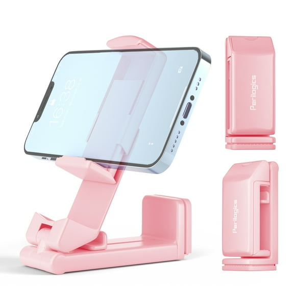Perilogics Universal Airplane Travel Phone Holder Mount, Hands-Free Viewing with Dual 360° Rotation, Black