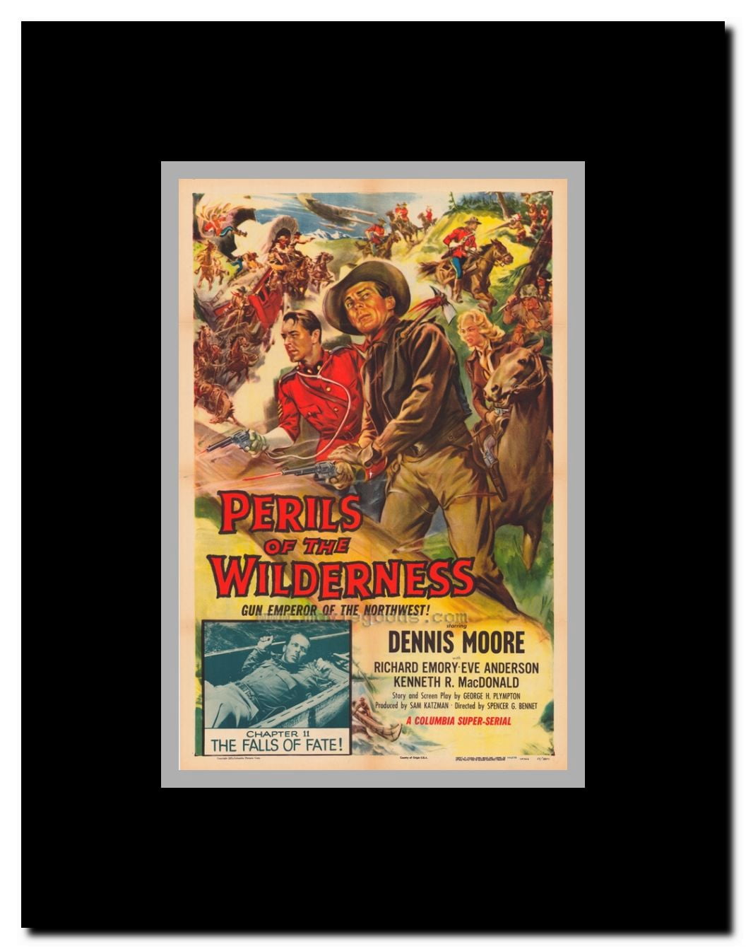 Perils of the Wilderness Framed Movie Poster