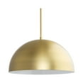 thumbnail image 1 of Perimeter Collection One-Light Brushed Gold Mid-Century Modern Pendant with metal Shade, 1 of 11