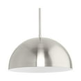 thumbnail image 1 of Perimeter Collection One-Light Brushed Nickel Mid-Century Modern Pendant with metal Shade, 1 of 12