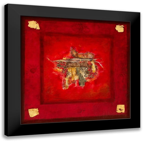 Perinciolo Duluc, Lyne 15x15 Black Modern Framed Museum Art Print Titled - Rouge baiser