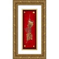 thumbnail image 1 of Perinciolo Duluc, Lyne 9x18 Gold Ornate Wood Framed with Double Matting Museum Art Print Titled - Coeur d Or I, 1 of 4