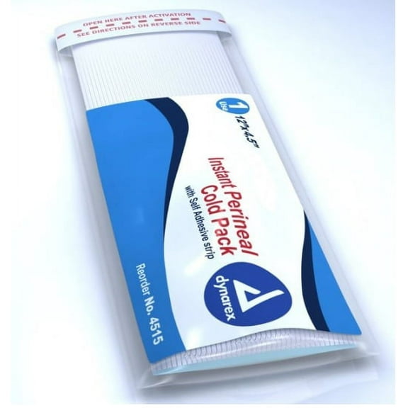Perineal Instant Cold Pack w/self adhesive strip, 12" x 4.5", 24/cs, Instant Cold Pack By Dynarex