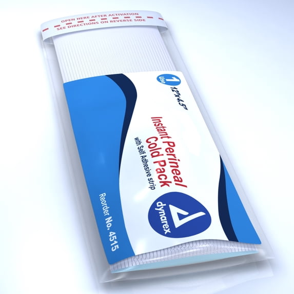 Perineal Instant Cold Pack with self adhesive strip 4 1/2" x 12" 1 Unit