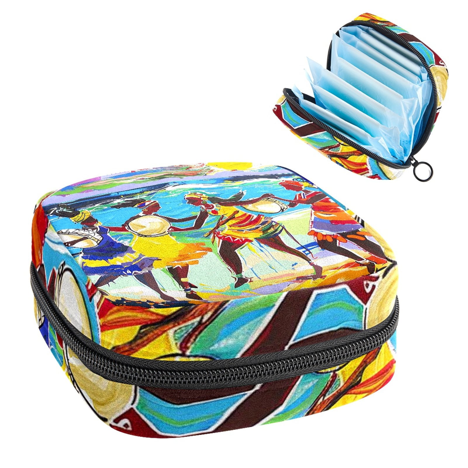 Period Bag,Sanitary Napkin Storage Bag,Tampon Holder for Purse,Ethnic