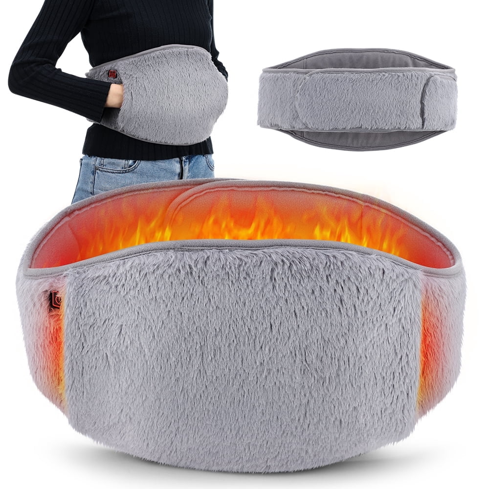Period Heating Pad for Cramps, Stomach Waist Heating Pad for Hand 3 in 1, Uterine Warm Belt, Hand & Waist Heating Pad for Menstrual with 3 Heating, 7.5in Extended Strap, 59in Power Cord, Washable