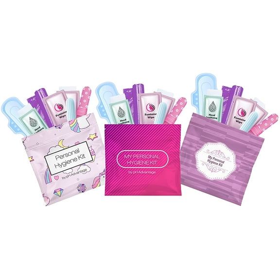 Period Kit 3 Pack - Rainbow and Unicorns/Pink/Purple