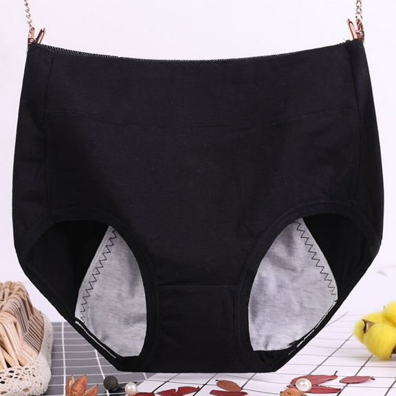 uublik Period Panties Women Plus Size Menstrual Leak Proof Underwear Incontinence Protective Briefs