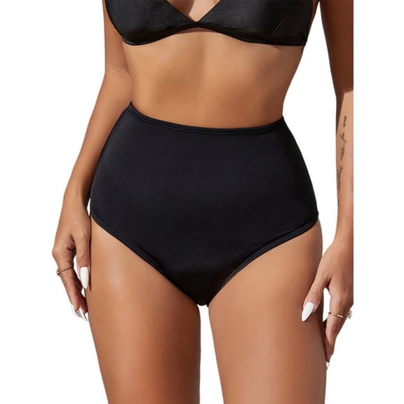 Period Swimwear High Waisted Swim Bottoms Menstrual Leakproof Bikini Bottom for Teens, Girls, Women