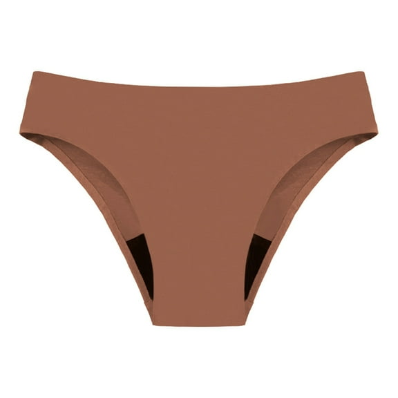 Period Swimwear Leakproof Bikini Bottoms Low Rise Swimuit Bottom Briefs for Teen Girls Women Women's Menstrual Physiological Swimming Leak Proof 4 Layer Menstrual Bikini Swim Underwear Coffee Xs