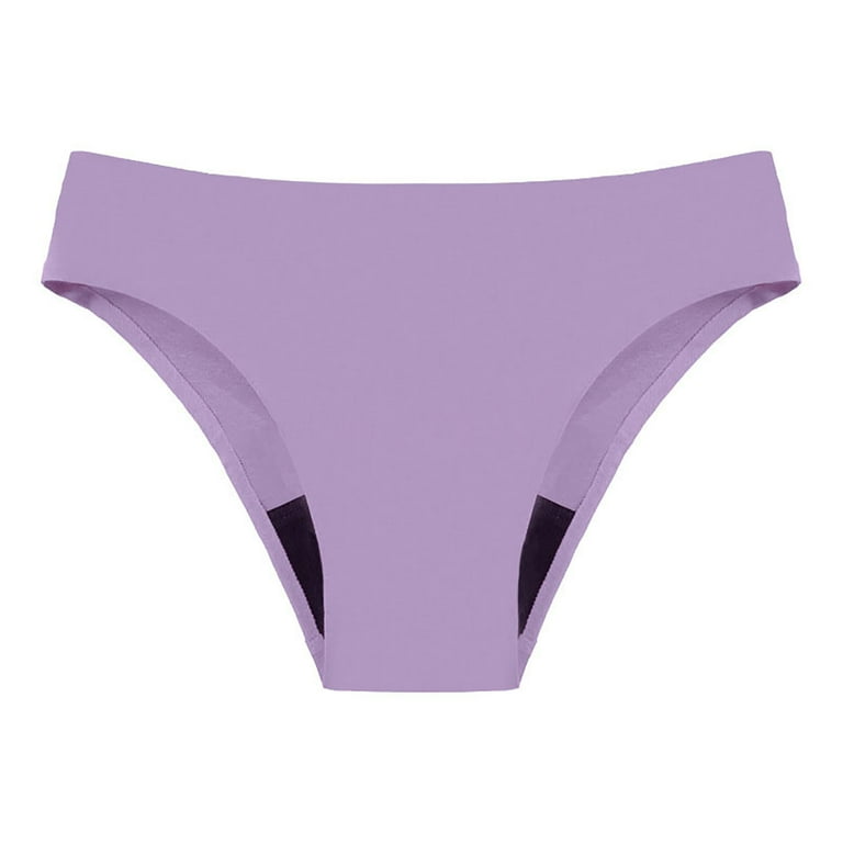 Period Swimwear Menstrual Leakproof Bikini Bottoms Low Waisted Swim Bottoms  for Girls,Teens,Women,Light Purple S 