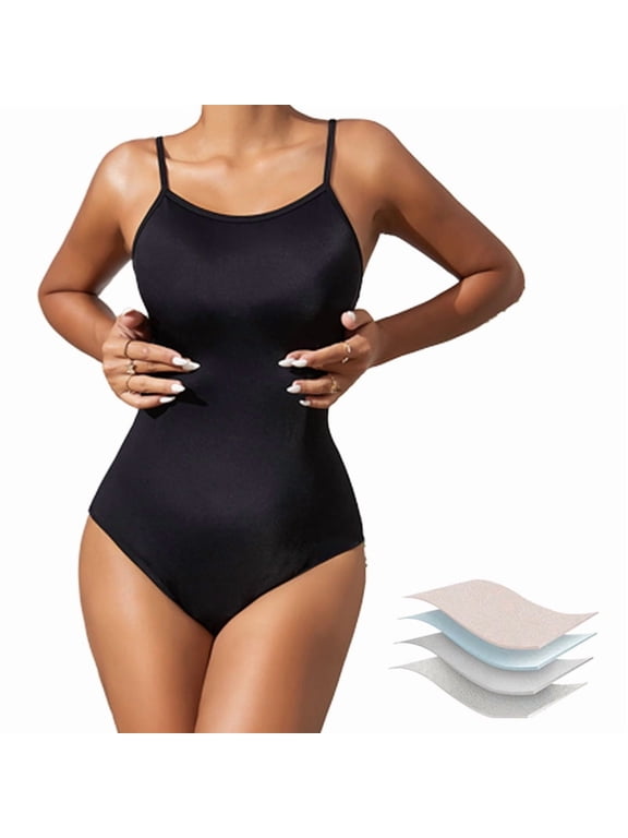 Period Swimwear One Piece Menstrual Leakproof Swimsuits Backless Double Strap Bathing Suit for Teen Girls