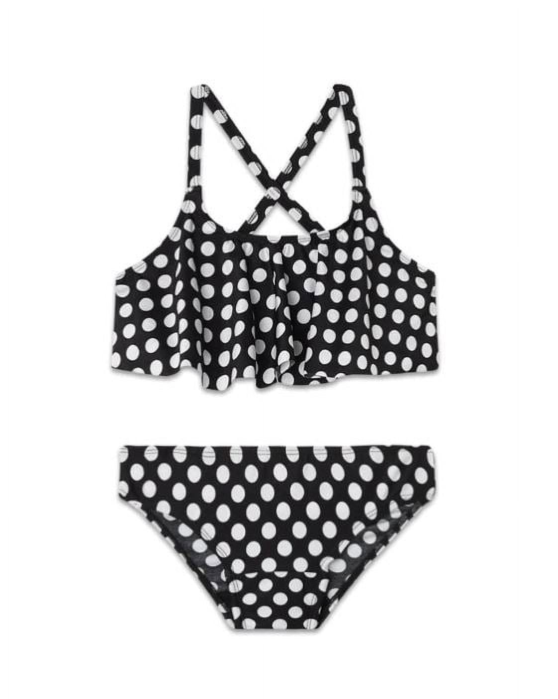 Period Swimwear Ruffle Set Black Sand XS