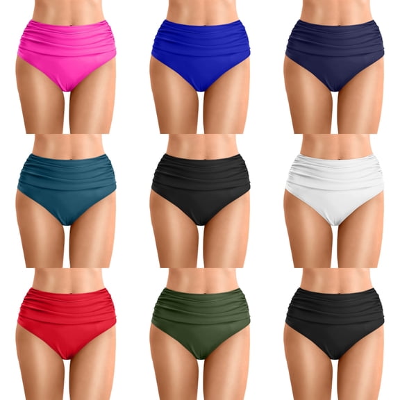 Period Swimwear for Women Mid Waisted Swimsuit Bikini Bottom Bathing Suit Menstrual Swim Bottoms Underwear