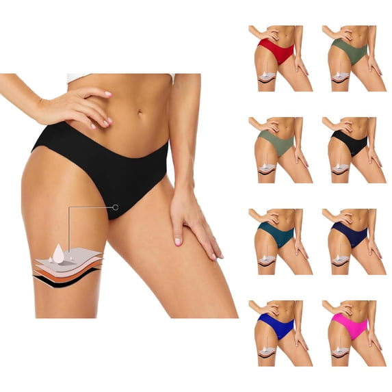Period Swimwear for Women Low Rise Leakproof Menstrual Swimsuit Bikini Bottoms Swim Bottom