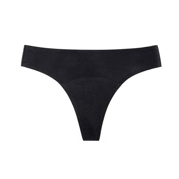 Period Thong, Audhol Hot Girls Waist Panty Underwear Bikini String Thongs Underwear Solid Nylon Ice Leak Proof Underwear for Women Black XS