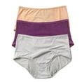 thumbnail image 1 of Period Underwear for Women, Audhol Women's Solid Color Physiological Underwear Breathable Mesh Underwear 3Pc Underwear Women Pack Purple2 7XL, 1 of 3