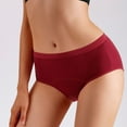 thumbnail image 1 of Period Underwear for Women Casual Mid Rise Menstrual Leakproof Panties Ladies Basic Solid Comfort Stretchy Full-Coverage Briefs, 1 of 3