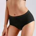 thumbnail image 1 of Period Underwear for Women Casual Mid Rise Menstrual Leakproof Panties Ladies Basic Solid Comfort Stretchy Full-Coverage Briefs, 1 of 4