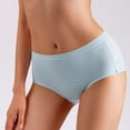 thumbnail image 1 of Period Underwear for Women Casual Mid Rise Menstrual Leakproof Panties Ladies Basic Solid Comfort Stretchy Full-Coverage Briefs, 1 of 3