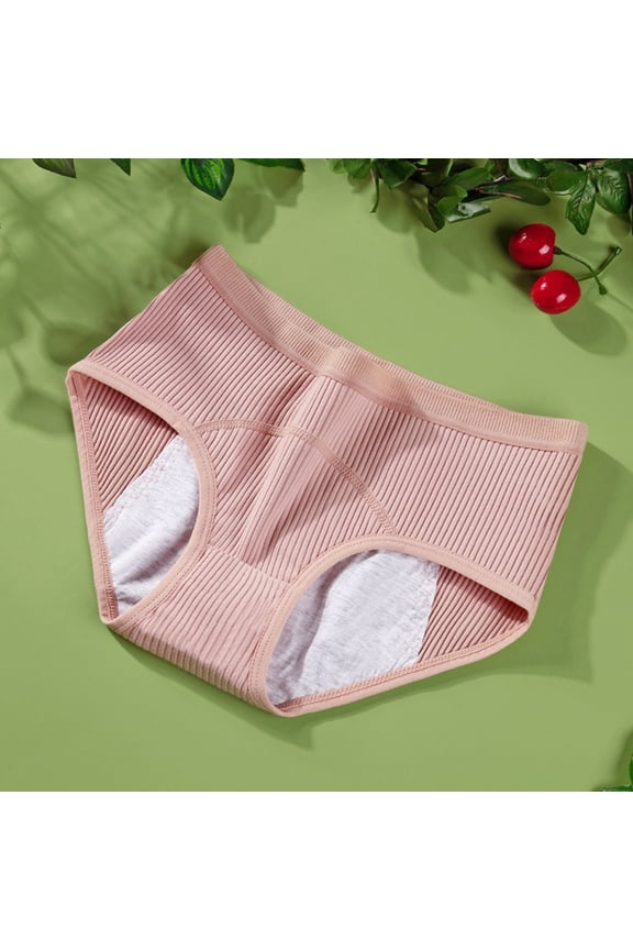 Period Underwear for Women Easy Clean Teens Brief (Pink XXL)
