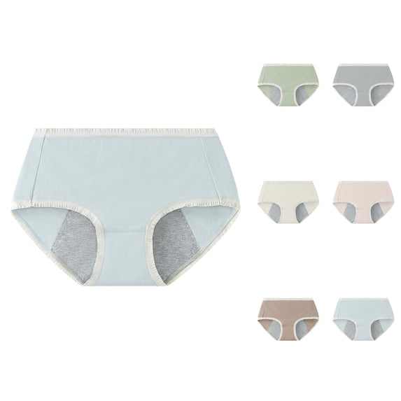 Period Underwear for Women Leak Proof Breathable Cotton Menstrual Panties Briefs