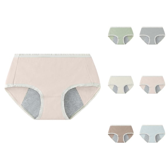 Period Underwear for Women Leak Proof Breathable Cotton Menstrual Panties Briefs