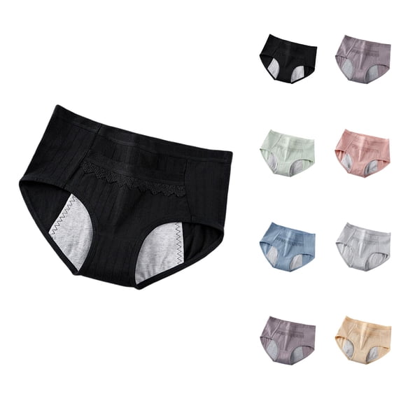 Period Underwear for Women Mid Rise Lifting Breathable Leak Proof Menstrual Panties Briefs