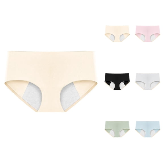 Period Underwear for Women Mid Rise Seamless Leak Proof Menstrual Panties Briefs
