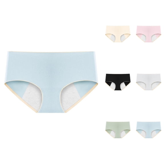 Period Underwear for Women Mid Rise Seamless Leak Proof Menstrual Panties Briefs