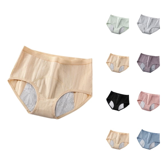 Period Underwear for Women Mid Rise Soft Comfortable Breathable Leak Proof Menstrual Panties Briefs