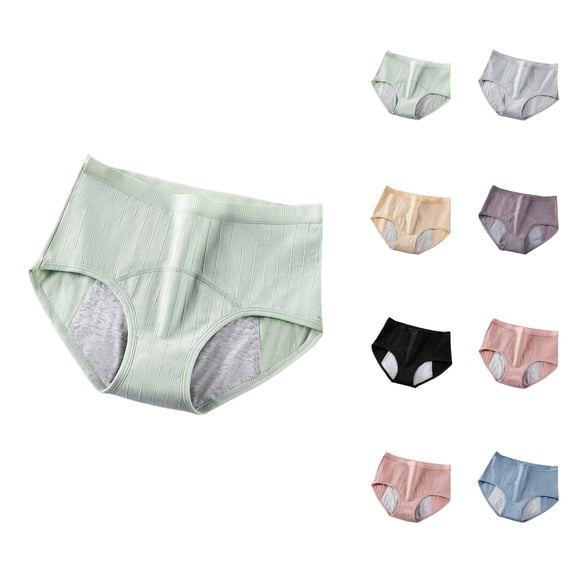Period Underwear for Women Mid Rise Soft Comfortable Breathable Leak Proof Menstrual Panties Briefs