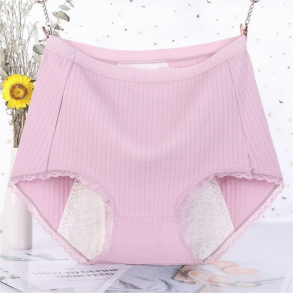 Period Underwear for Women Plus Size High Waisted Period Panties Soft Menstrual Leakproof Briefs