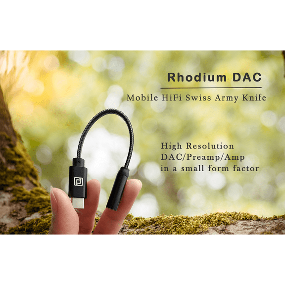 Periodic Audio Rhodium High Res USB-C Headphone DAC/amp. Compatible with Android, iOS, Windows, MacOS