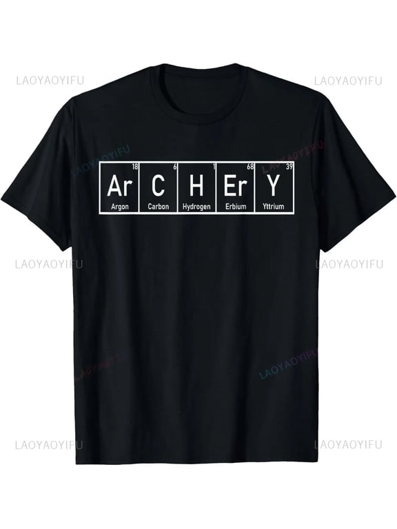Periodic Elements Nerd Archery Graphic Funny Gift Short Sleeve Crew Neck T-Shirt