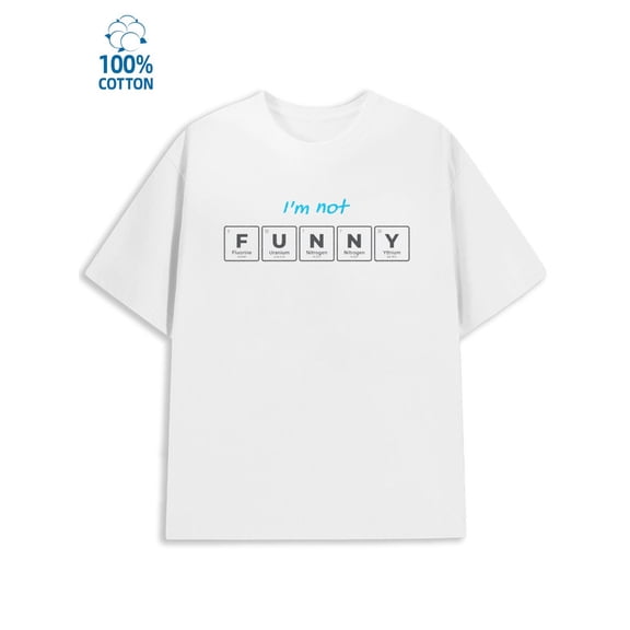Periodic Fun men's Chemistry 180G 100% Cotton white funny interesting Classic Unisex Shirt Cotton tshirts Retro Unisex Shirt Short Sleeve tshirts Basic Unisex Shirt Graphic tshirts