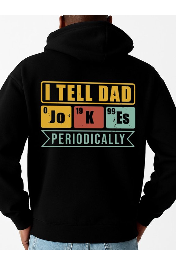 Periodic Jokes graphic hoodies Chemistry for men machine washable black Clothing For Autumn Winter graphic explore fun Trendy Unisex Shirt Crewneck tshirts