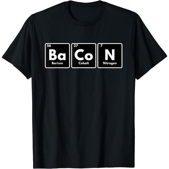 Periodic Table Bacon - Funny Bacon Lover & Foodie T-Shirt