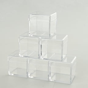 Periodic Table Cube Box (fits 1-inch/25.4 mm items), Mini Acrylic Storage Box, Clear Square Display Boxideal for candies, pills, and small accessories (6-piece set).