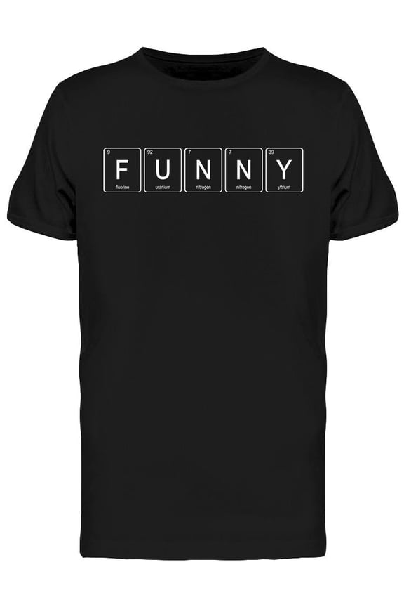 Periodic Table Funny Graphic T-Shirt Men -Image by Shutterstock, Male XX-Large
