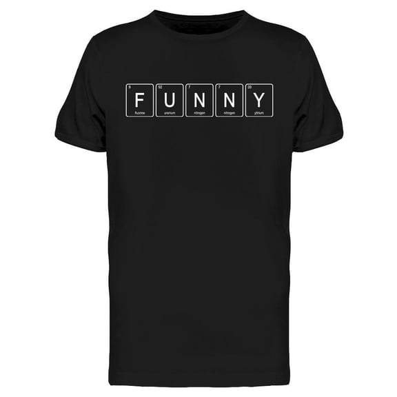 Periodic Table Funny Graphic T-Shirt Men -Image by Shutterstock, Male XX-Large